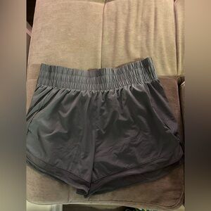 Athleta high waisted runner racing shorts sz L